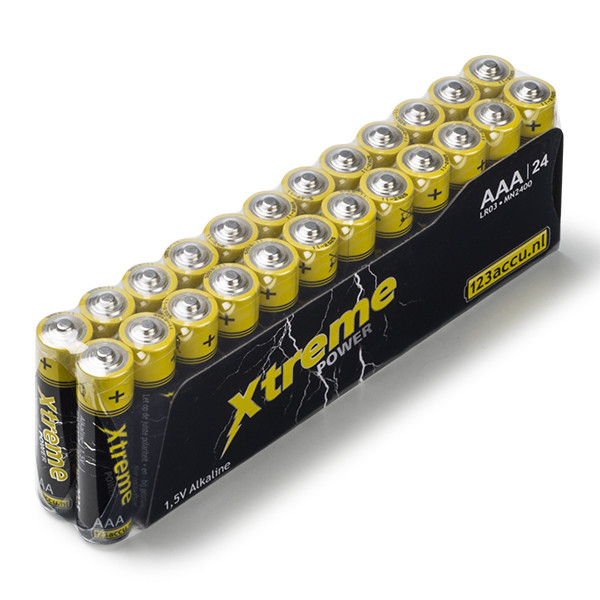 123accu Xtreme Power MN2400 Micro AAA batterij 24 stuks 24MN2400C ADR00009 MN2400C ADR00009 - 1