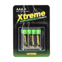 123accu Xtreme Power oplaadbare AAA / HR03 Ni-Mh batterij (4 stuks) ADR00064