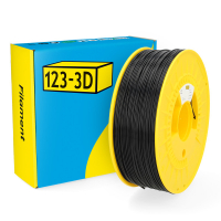 123inkt 123-3D Filament ABS Zwart 1,75 mm 1 kg (Jupiter serie)  DHM00139