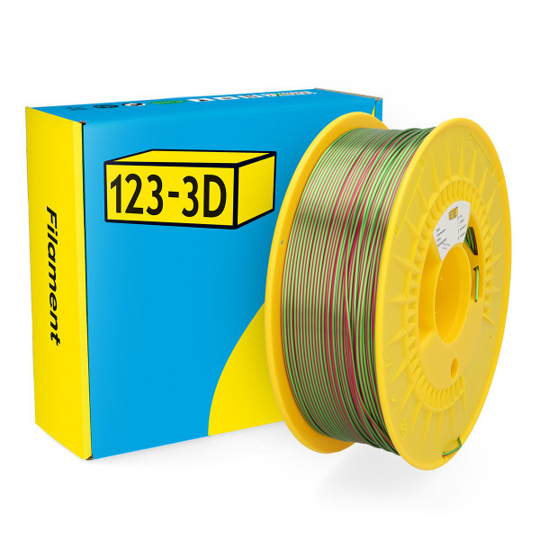 123inkt 123-3D Filament PLA Kameleon Roze-Geelgroen 1,75 mm 1 kg  DHM00260 - 1