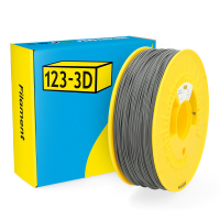 123inkt 123-3D Filament PLA Mat Donkergrijs 1,75 mm 1 kg  DHM00101