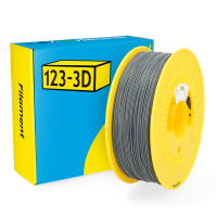 123inkt 123-3D Filament PLA Tough Donkergrijs 1,75 mm 1 kg (Jupiter serie)  DHM00044