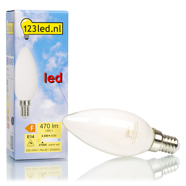 123inkt 123led E14 filament led-lamp kaars mat dimbaar 4W (40W)  LDR01618 - 1