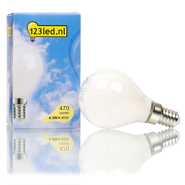 123inkt 123led E14 filament led-lamp kogel mat dimbaar 4.5W (40W)  LDR01532 - 1