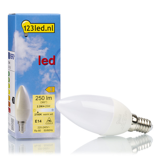 moed Altijd Geen 123led E14 led-lamp kaars mat 2.2W (25W) 123inkt 123inkt.nl