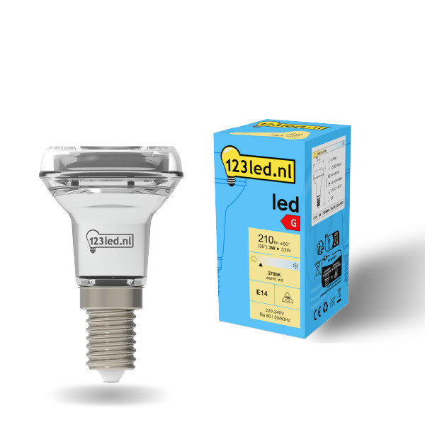 123inkt 123led E14 led-lamp reflector R50 3W (33W) 929001891155c LDR01918 - 1