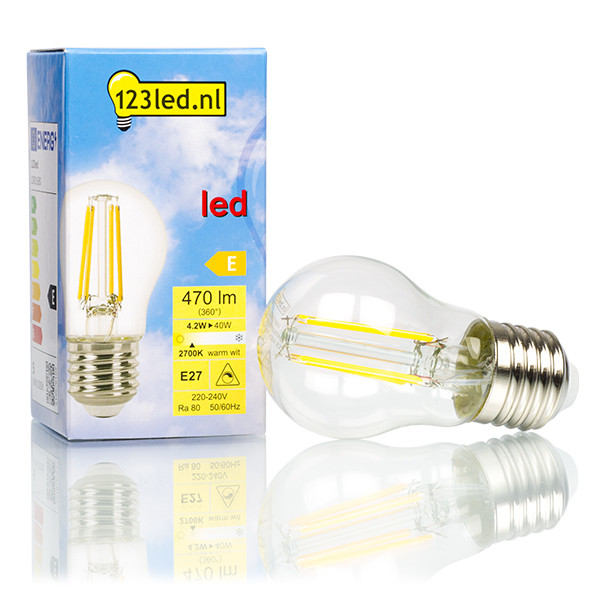 123inkt 123led E27 filament led-lamp kogel 4.2W (40W) LDR01830 LDR01680 - 1