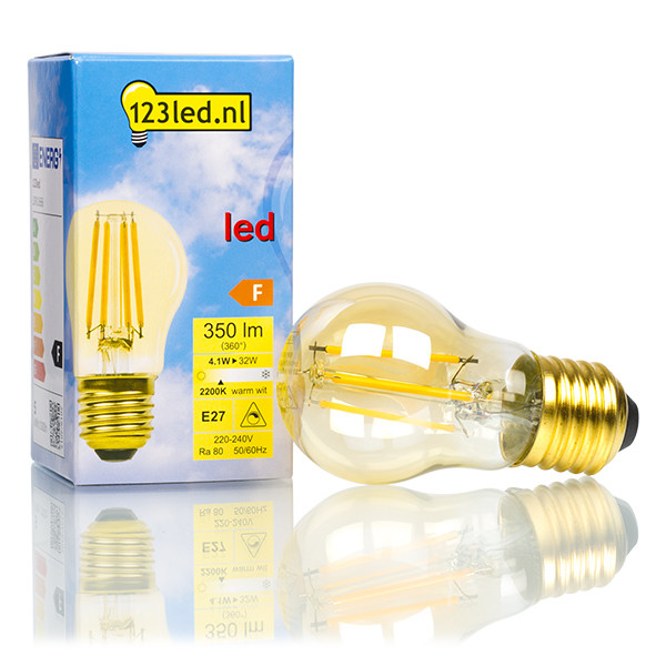 123inkt 123led E27 filament led-lamp kogel goud dimbaar 4.1W (32W)  LDR01666 - 1