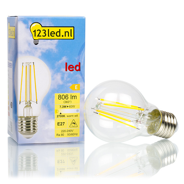 123inkt 123led E27 filament led-lamp peer dimbaar 7.3W (60W)  LDR01602 - 1