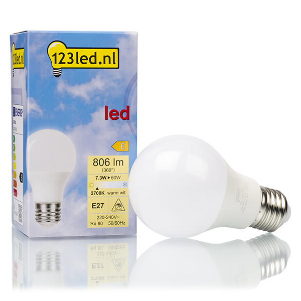 123inkt 123led E27 led-lamp peer mat 7.3W (60W) LDR01762 LDR01626 - 1