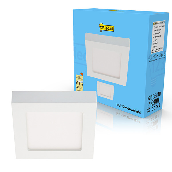 123inkt 123led downlight | Vierkant | 17.7 x 17.7 cm | 3000-6000K | Dimbaar (12W) 810384L123 LDR02021 - 1