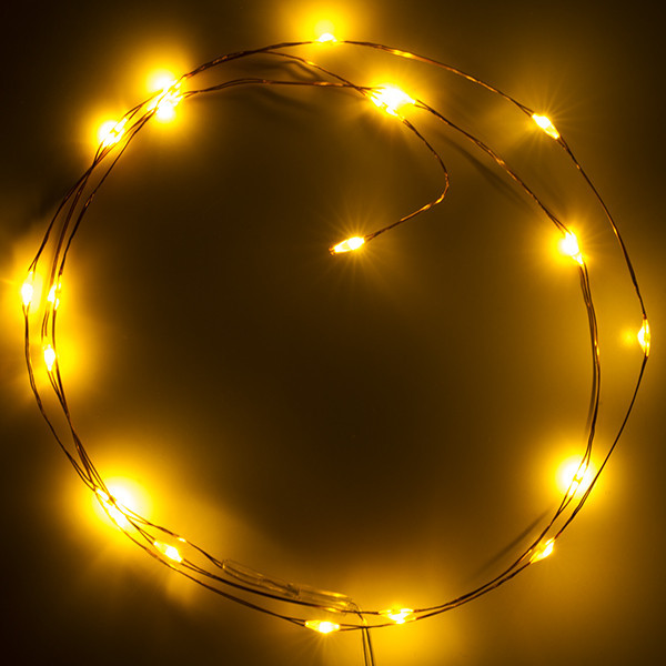 123led draadverlichting op batterijen 1 meter extra warm wit & warm wit 20 lampjes koper LDR07276 - 2