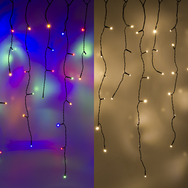 123inkt 123led ijspegelverlichting multicolor & warm wit 8,5 meter 180 lampjes  LDR07290 - 1