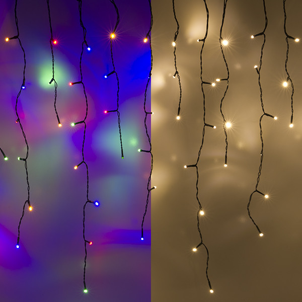 123inkt 123led ijspegelverlichting multicolor & warm wit 9,7 meter 240 lampjes  LDR07291 - 1