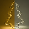 123led kerstboom 3D 36 cm extra warm wit & warm wit 300 lampjes zwart LDR07272 - 1