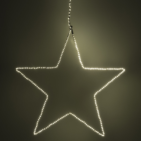 123led kerstster hangend 56 cm extra warm wit & warm wit 300 lampjes zwart LDR07275 - 4