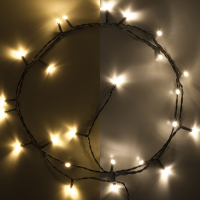 123inkt 123led kerstverlichting extra warm wit & warm wit 2,1 meter op batterijen 24 lampjes met timer  LDR07145