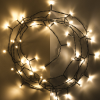 123inkt 123led kerstverlichting extra warm wit & warm wit 3,9 meter op batterijen 48 lampjes met timer  LDR07146