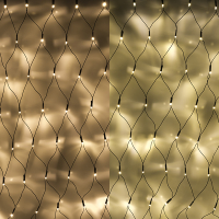 123inkt 123led koppelbare netverlichting extra warm wit en warm wit 2 x 1 m uitbreiding 160 lampjes  LDR07144