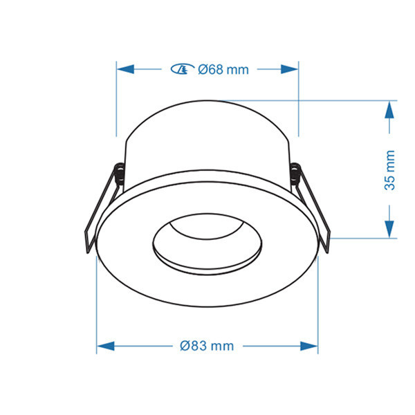 123inkt 123led led-spot armatuur GU10 zwart TS6801-MB LDR08015 - 4