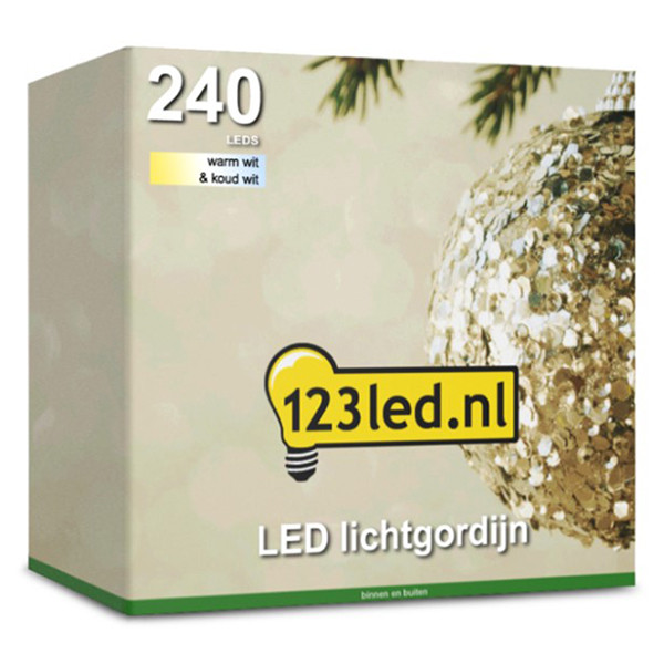 123inkt 123led lichtgordijn koud wit & warm wit 225x150 240 lampjes  LDR07028 - 4