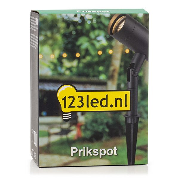 123inkt 123led prikspot Alden zwart geschikt voor 1x GU10 5961 LDR08509 - 5