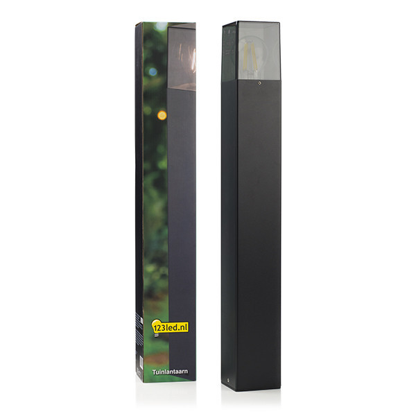 123inkt 123led tuinlantaarn Smokey zwart geschikt voor 1x E27 16152 LDR08515 - 2