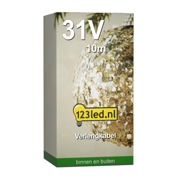 123led verlengkabel voor koppelbare kerstverlichting 10 meter 31V LDR07157 - 2