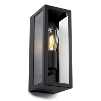123inkt 123led wandlamp Manhattan zwart geschikt voor 1x E27 KH662 LDR08527
