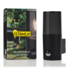123inkt 123led wandlamp Smokey zwart rond met sensor geschikt voor 1x E27 6151-PIR LDR08511 - 2