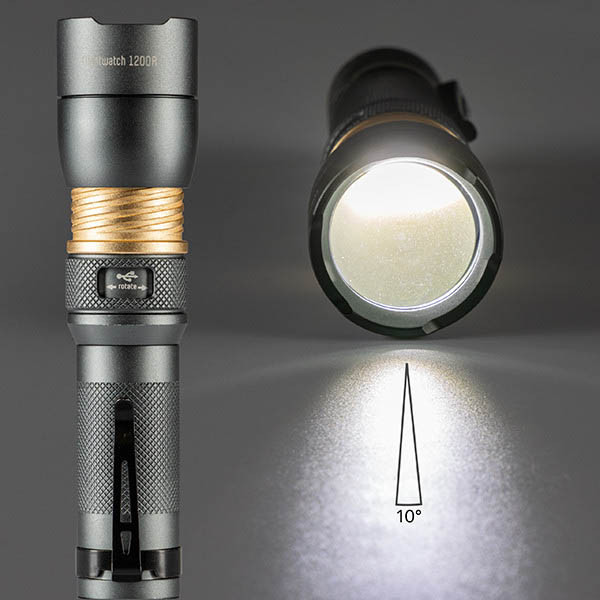 123led zaklamp oplaadbaar 5000K 1200 lumen IP67 aluminium LDR06746 - 5