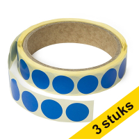 123inkt Aanbieding: 3x markeringspunten Ø 18 mm blauw (1.000 etiketten op rol) 3375C 035234