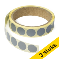123inkt Aanbieding: 3x markeringspunten Ø 18 mm grijs (1.000 etiketten op rol) AV-3171C 035241