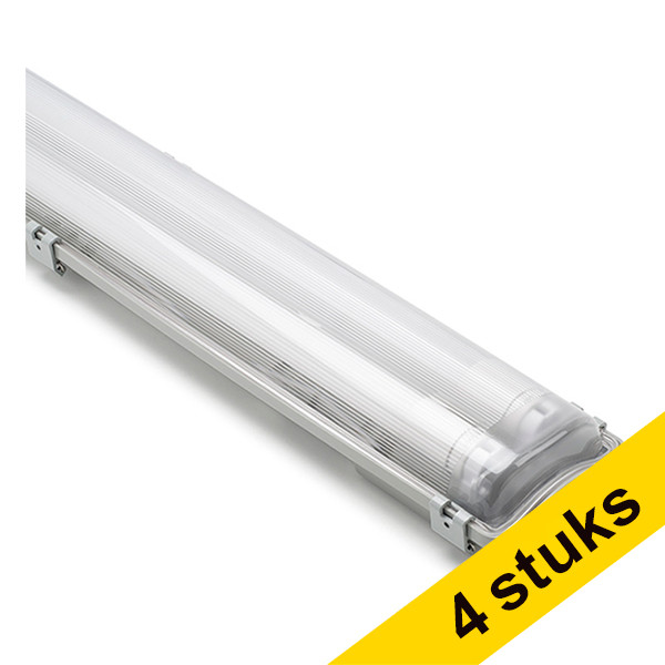 Aanbieding: 4x 123led IP65 TL-armatuur 150 cm | 4000K | 5280 lumen (22W) incl. TL-buis LDR08632 - 1