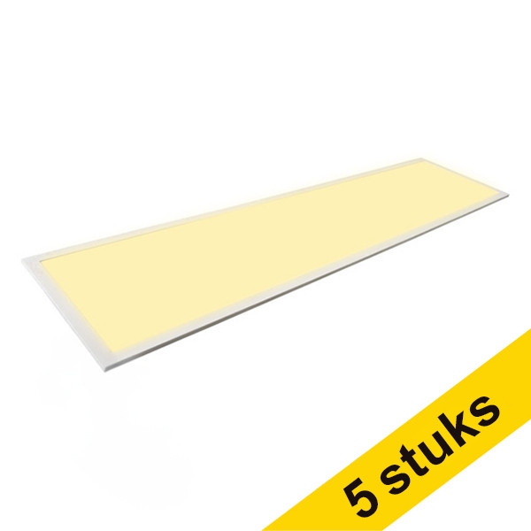 123inkt Aanbieding: 5x 123led paneel 30x120 cm warm wit | 3000K | 4000 lumen (40W)  LDR08659 - 1