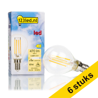 Aanbieding: 6x 123led E14 filament led-lamp kogel dimbaar 3.4W (40W)