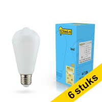 Aanbieding: 6x 123led E27 led-lamp edison mat dimbaar 7w (60w)