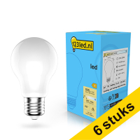 Aanbieding: 6x 123led E27 led-lamp peer mat dimbaar 7w (60w)