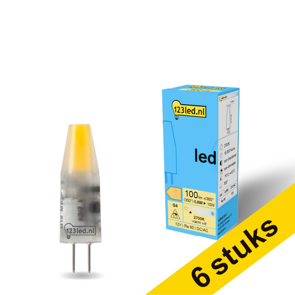 Aanbieding: 6x 123led G4 led-capsule 1W (10W) LDR01935 - 1