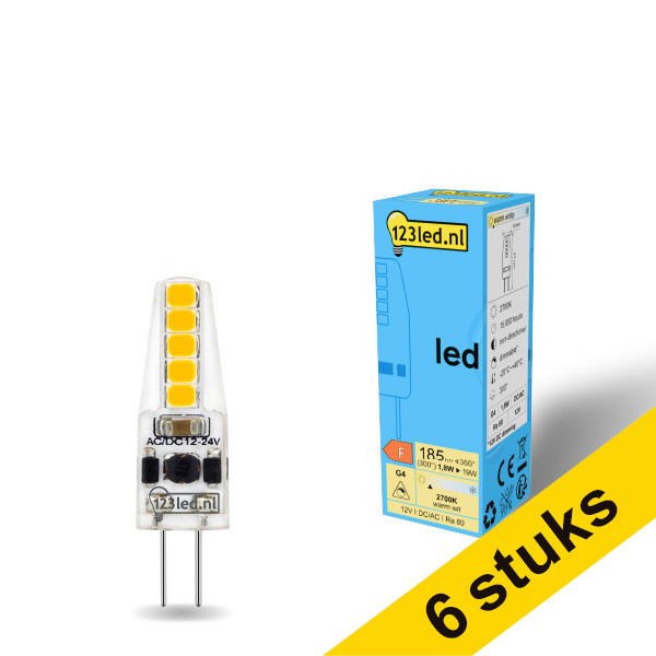 Aanbieding: 6x 123led G4 led-capsule dimbaar 1.8W (19W) LDR01937 - 1