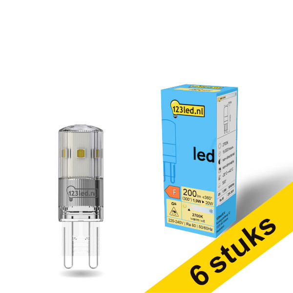 Aanbieding: 6x 123led G9 led-capsule helder 1.9W (20W) LDR01949 - 1