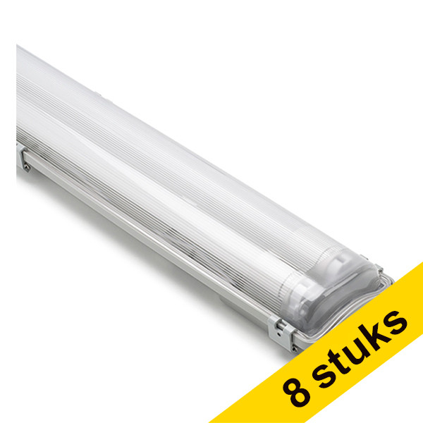 Aanbieding: 8x 123led IP65 TL-armatuur 120 cm | 4000K | 4320 lumen (18W) incl. TL-buis LDR08627 - 1