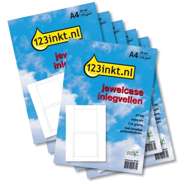 Aanbieding Jewelcase-inlegvellen: 5 sets + 1 GRATIS (totaal 150 vel) 060460 - 1
