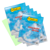 123inkt Aanbieding fotopapier sticker mat A4 lichtgroen: 5 sets + 1 GRATIS (totaal 60 stickers)  300347