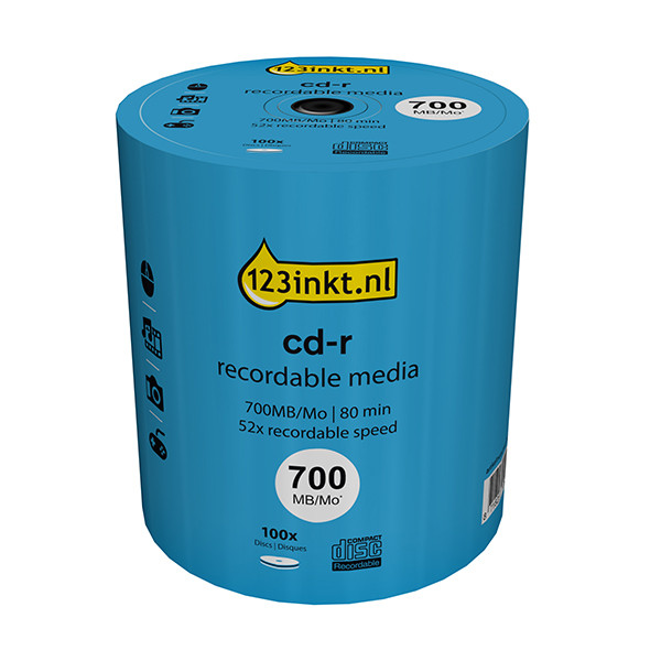 123inkt CD-R 80 min. 100 stuks op spindel 301226 - 1
