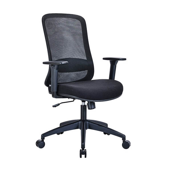 123inkt Economic Ecoline bureaustoel mesh zwart 302668 - 1