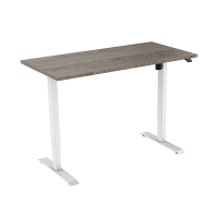 123inkt Elektrische zit-sta bureau wit frame Logan blad 140 x 80 cm (1 motor)  302650