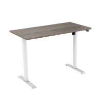 123inkt Elektrische zit-sta bureau wit frame Logan blad 160 x 80 cm (1 motor)  302658