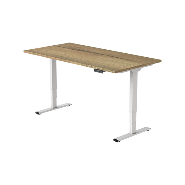 123inkt Elektrische zit-sta bureau wit frame Natuur blad 160 x 80 cm (2 motoren)  302625 - 3