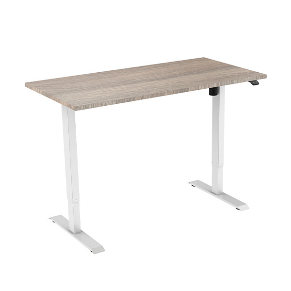 123inkt Elektrische zit-sta bureau wit frame Robson blad 140 x 80 cm (1 motor)  302649 - 1